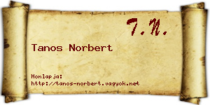 Tanos Norbert névjegykártya