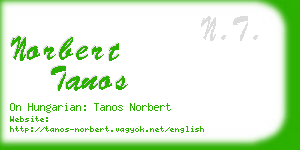 norbert tanos business card